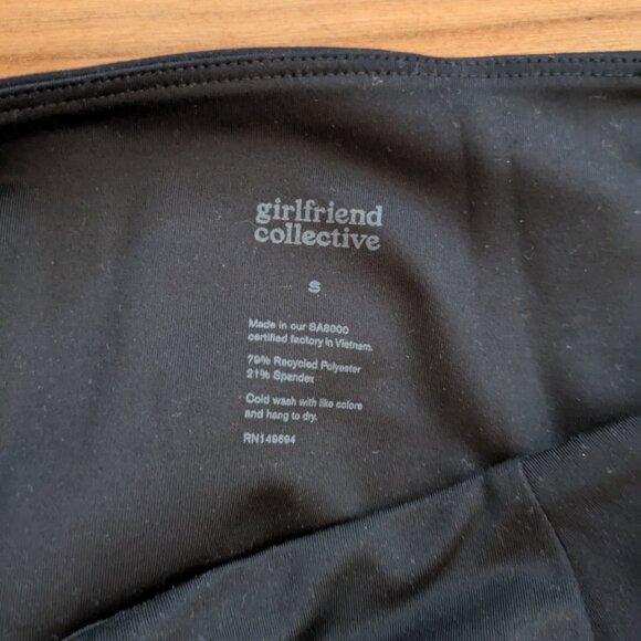 Girlfriend Collective - Black High-Rise Bike Short - Small - Picture 7 of 7